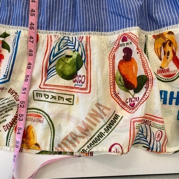 Farm Rio || Pineapple Beach Embroidered Maxi Dress Tiered A-Line‎ Small NWT - Picture 10 of 11